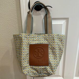 NWOT Tory Burch Basketweave Nylon Tote